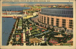 Horticultural Gardens, Stadium and Boat Docks Postcard