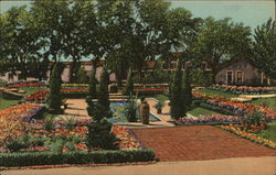 Sunken Garden and Lily Pool, Governor's Mansion Postcard