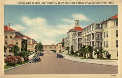 Partial view of John Sealy Hospital Group and State Medical College Postcard