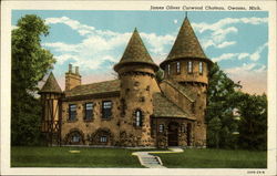 James Oliver Curwood Chateau Owosso, MI Postcard Postcard