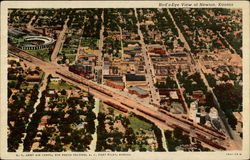 Bird's-Eye View of Newton, Kansas Postcard