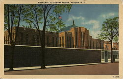 Entrance to Auburn Prison Postcard