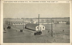 Pine Camp Scene from Divisoin Hill, 4h Armored Division Postcard