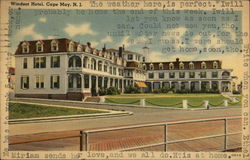 Windsor Hotel Cape May, NJ Postcard Postcard