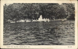 Camp Big Island Rome City, IN Postcard Postcard