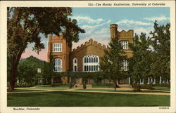 The Macky Auditorium, University of Colorado Boulder, CO Postcard Postcard