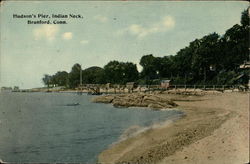 Hudson's Pier, Indian Neck Branford, CT Postcard Postcard