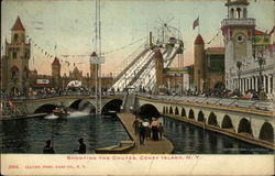 Shooting The Chutes Coney Island, NY Postcard Postcard