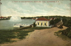 A view of the Reservoir, Highland Park Rochester, NY Postcard Postcard