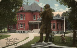 Adjutant's Office, Indiana State Soldiers' Home Lafayette, IN Postcard Postcard