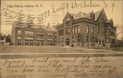 High School Auburn, NY Postcard Postcard