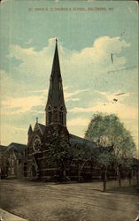 St. Ann's R.C. Church & School Postcard