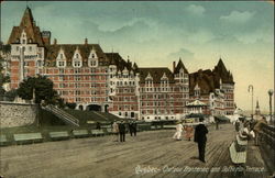 Chateau Frontenac and Dufferin Terrace Quebec City, PQ Canada Postcard Postcard