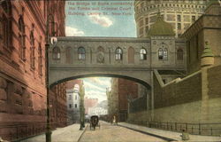 The Bridge of Sighs connecting the Tombs and Criminal Court Building, Centre St New York, NY Postcard Postcard