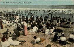 Sun Bath and Bathing Postcard