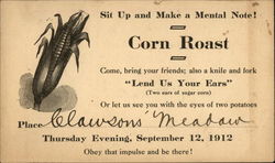 Corn Roast Advertisement Postcard