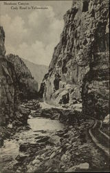 Cody Road to Yellowstone, Shoshone Canyon Wyoming Postcard Postcard