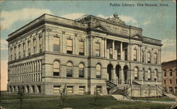 Public Library Des Moines, IA Postcard Postcard