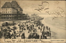 Old Orchard Looking East Old Orchard Beach, ME Postcard Postcard