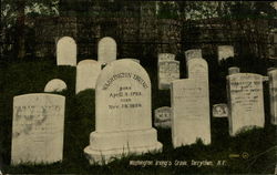 Washington Irving's Grave Tarrytown, NY Postcard Postcard