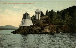 West Point Lighthouse, Hudson River Postcard