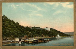 View down the Hudson River West Point, NY Postcard Postcard