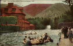 Pool and Bath House Glenwood Springs, CO Postcard Postcard