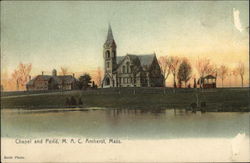 Chapel and Pond M.A.C Amherst, MA Postcard Postcard