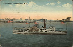 Water Front Coney Island, NY Postcard Postcard