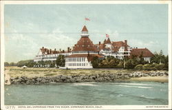 Hotel del Coronado from the Ocean Coronado Beach, CA Postcard Postcard