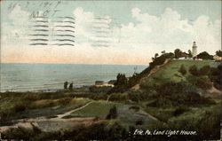 Land Light House Erie, PA Postcard Postcard