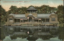 Washington Park, Lake House Albany, NY Postcard Postcard