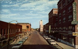 Gunsmoke - Business Section Street in Downtown Postcard