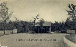 Recreation Demonstration Area, Entrance way and Gate House Postcard