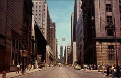 Bay Street with the City Hall in the background Postcard