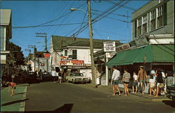 Business District, Commercial Street, at the tip of Cape Cod Provincetown, MA Postcard Postcard