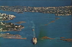 Aerial View Hamilton, Bermuda Postcard Postcard