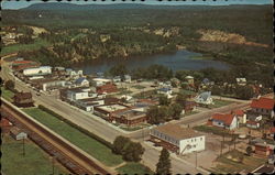 Bird's Eye View of Town Postcard