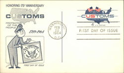 U.S. Customs Anniversary First Day Issue Cards Postcard Postcard