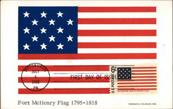 Fort McHenry Flat 1795-1818 Patriotic Postcard Postcard