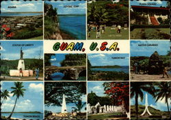 Bird's-Eye View of Agana and other views Postcard