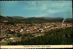 Panoramic View of Custer, South Dakota Postcard Postcard