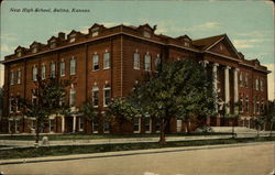 New High School Salina, KS Postcard Postcard