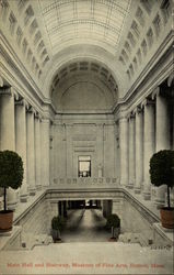 Main Hall and Stairway, Museum of Fine Arts Boston, MA Postcard Postcard