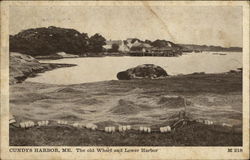 The old Wharf and Lower Harbor Postcard