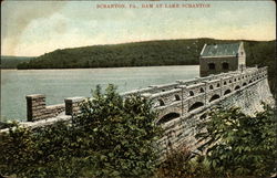 Dam at Lake Scranton Pennsylvania Postcard Postcard