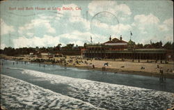 Surf and Bath House Long Beach, CA Postcard Postcard