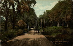 Old Post Road North of Sleepy Hollow Cemetery Tarrytown, NY Postcard Postcard