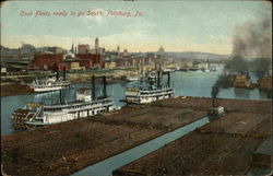 Coal Fleets ready to go South Pittsburgh, PA Postcard Postcard