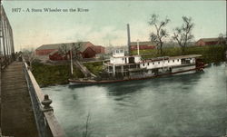 A Stern Wheeler on the River Riverboats Postcard Postcard